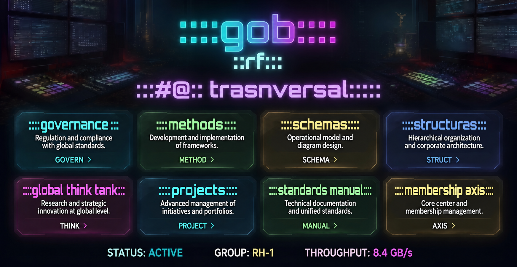Bastion GOB transversal: governance, methods, schemas, projects, membership